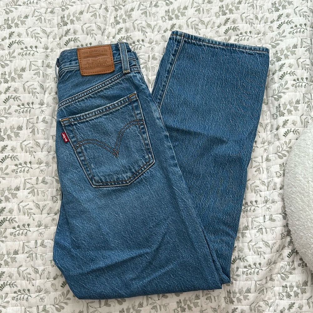 Levi ribcage straight jeans